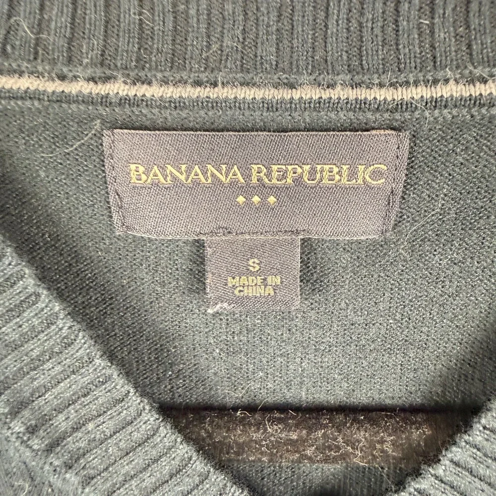 Banana Republic Men's V-Neck Pullover Cotton Sweater Small Classic Basic Capsule